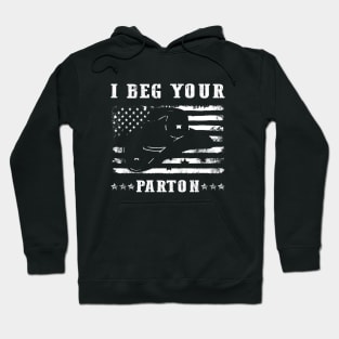 I Beg Your Parton USA Flag Hoodie